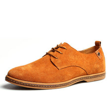 New 2017 Fashion Men Shoes Suede Leather Casual Flat Shoes Lace-up Men's Flats for Man Rubber Outsole Driving Shoes Footwear