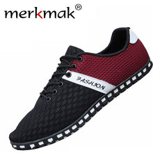 Mermak Men's Fashion Shoes Summer Zapatos Casual Breathable Mesh Flat Shoes Exercise Jogging Breathable Footwear Shoes for Men