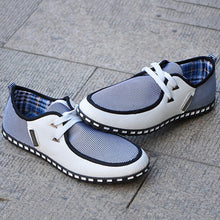 New British Style Men's Flats Fashion Striped Breathable Lace-Up Casual Zapato Flat Shoes Casual Men Shoes Free Shipping LS001